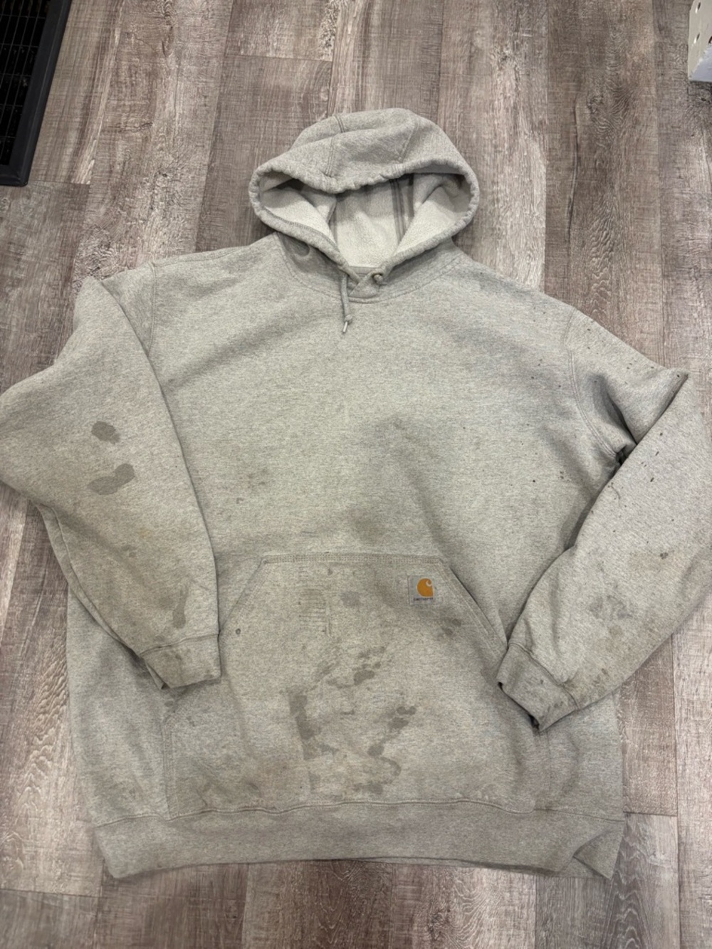 Carhartt Light Gray Pullover Hooded Sweatshirt